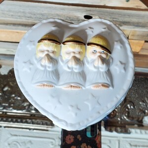 Hallmark Bisque Trinket Box - Heart-Shaped - Trio of Praying Angels