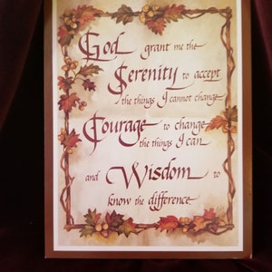 Art vintage Inspiration - Prière de sérénité - Plaque