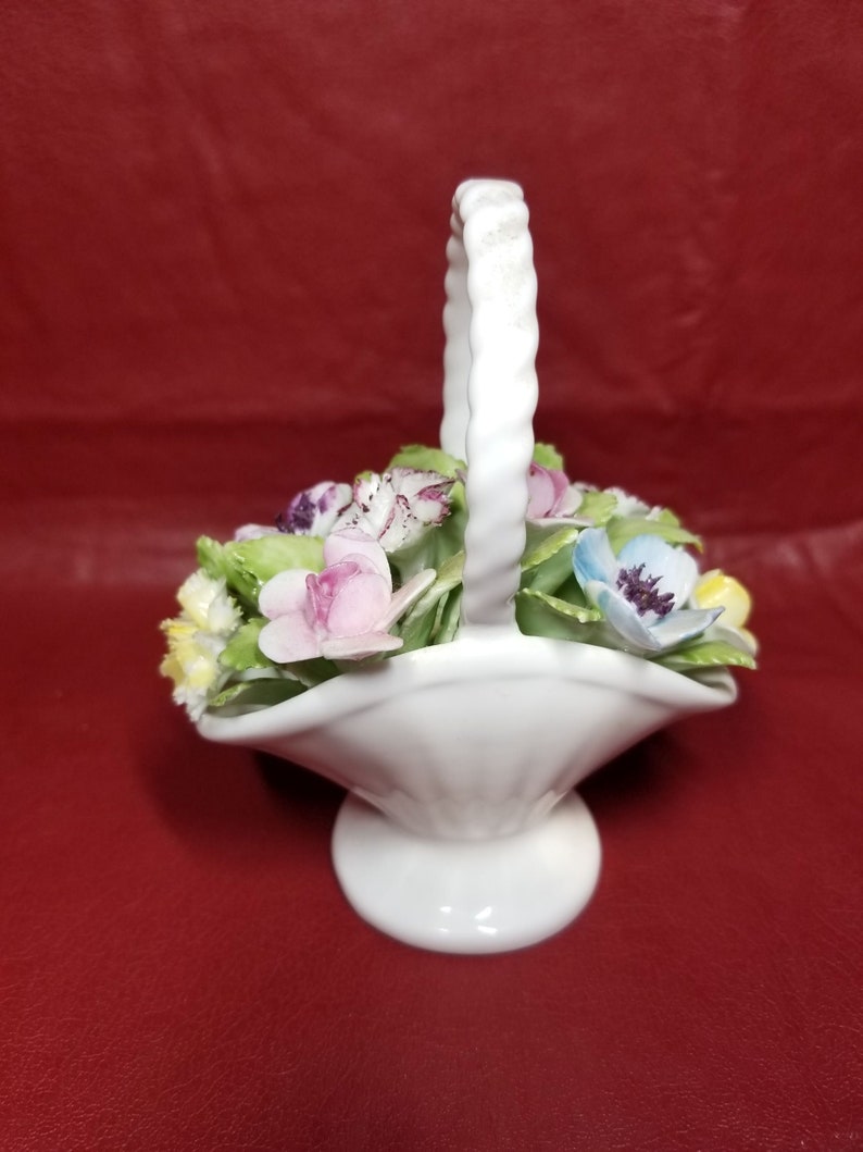 Royal Doulton England Bone China Basket of Flowers Etsy