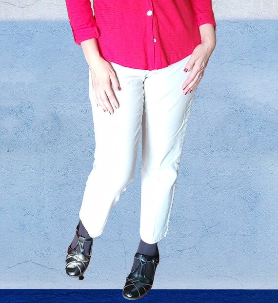 GLORIA VANDERBILT Stretch Beige Jeans - 12 Short … - image 5