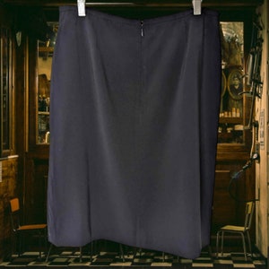 Vintage 90s Worthington Black Pleated Pencil Skirt 14