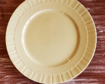 Martha Stewart MSE Basketweave Pale Yellow Dinner Plate 11"