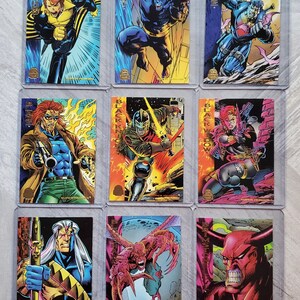 Marvel Universe Series 5 (1994) BASE Trading Cards -Banshee-Beast-Blade-Blaze-Black Knight-Black Widow-Blackwulf-Bloodhawk-Brimstone Love