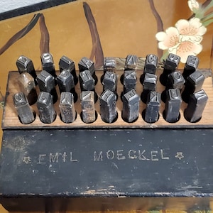 Antique Steel Alphabet Punch Set