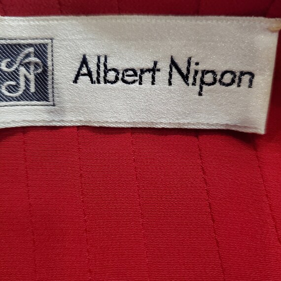 Vintage 1970's Albert Nipon Pleated Wrap Dress - … - image 10