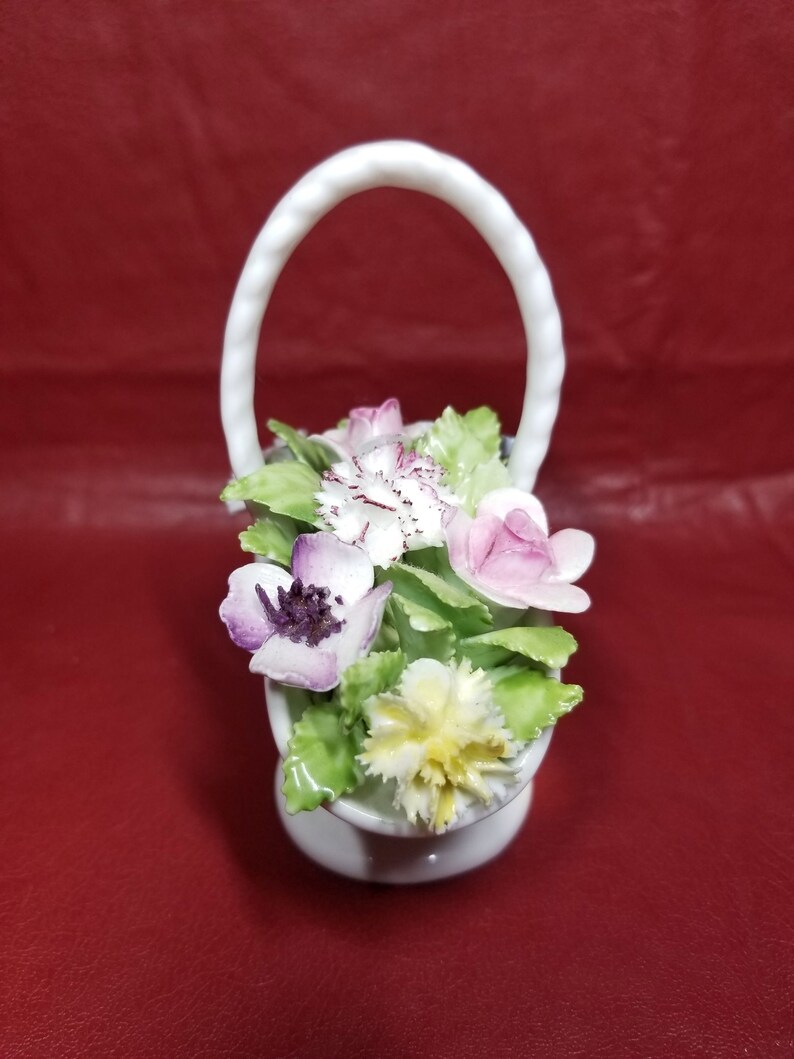 Royal Doulton England Bone China Basket of Flowers Etsy