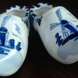 Delft Handbemalte Keramik Holländische Schuhe