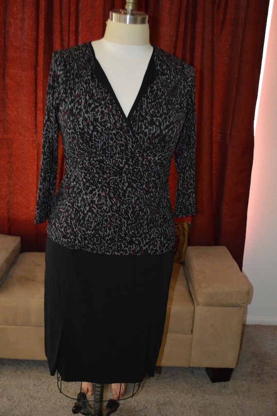 Vintage Charter Club Animal Print Blouse XL - image 1