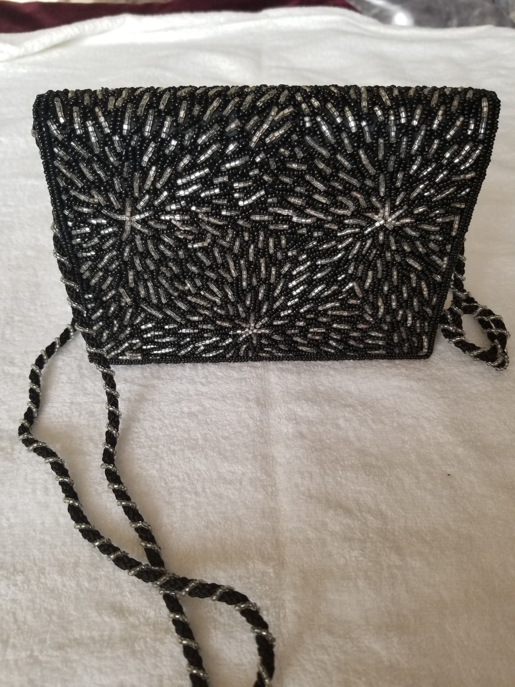 La Regale beaded evening purse - vintage 1980s design