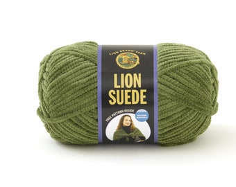 Lion Brand Suede Yarn.  Discontinued - Hard to Find - Olive