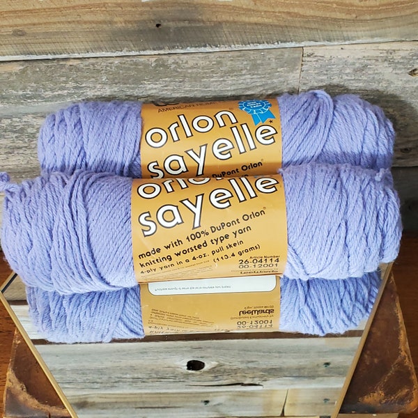 Leewards Orlon Sayelle 4-ply Yarn - Lilac  1022 - Worst Weight Dupont Orlon