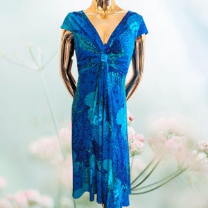 Jones New York Peacock Blue Green Summer Dress 4