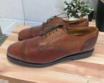 Vintage Allen Edmonds Neumok Tan Wingtip Shoes 13D - Etsy display picture 1