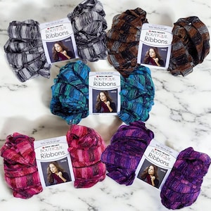 Hilos Red Heart Boutique Ribbons - Aurora, Laguna, City, Marble, Rosebud