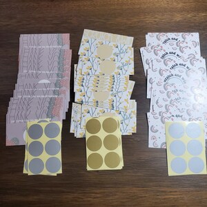 Cartes Scratch & Win-Thank You - 60 cartes - Trois designs.
