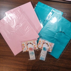 Paquete de revelación de género, fiesta de cumpleaños, babyshower, bolsas de regalos, tarjetas para rascar y ganar, pegatinas