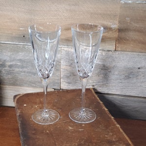 Fontaine by Waterford Cut Crystal Fluted Champagne - Pair