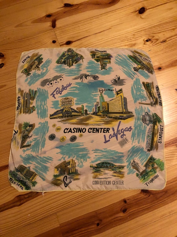 Vintage Las Vegas Hotels Souvenir Scarf