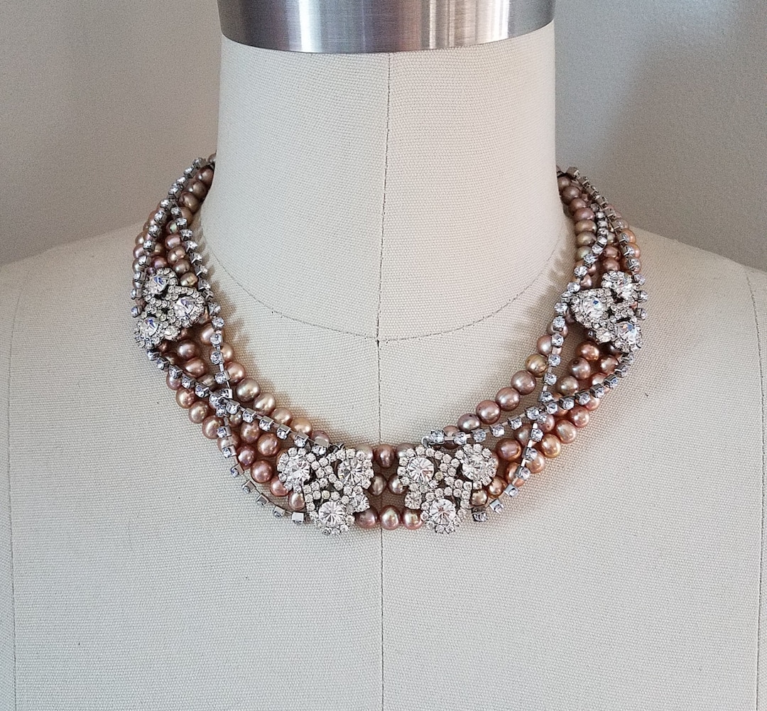 Collier Cristal Strass - Pièce Mode Déclaration, Neuf Avec étiquettes, Style Statement