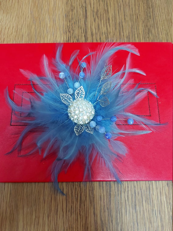Dusky Blue Fascinator - Etsy Australia