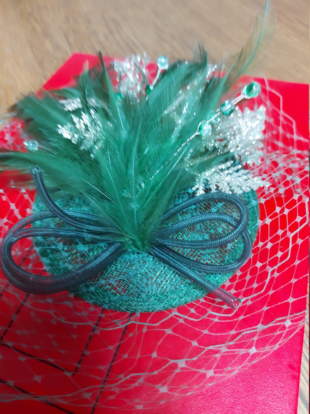 Forest Green Fascinator Etsy