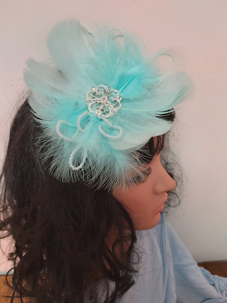 Light Turquoise Fascinator - Etsy