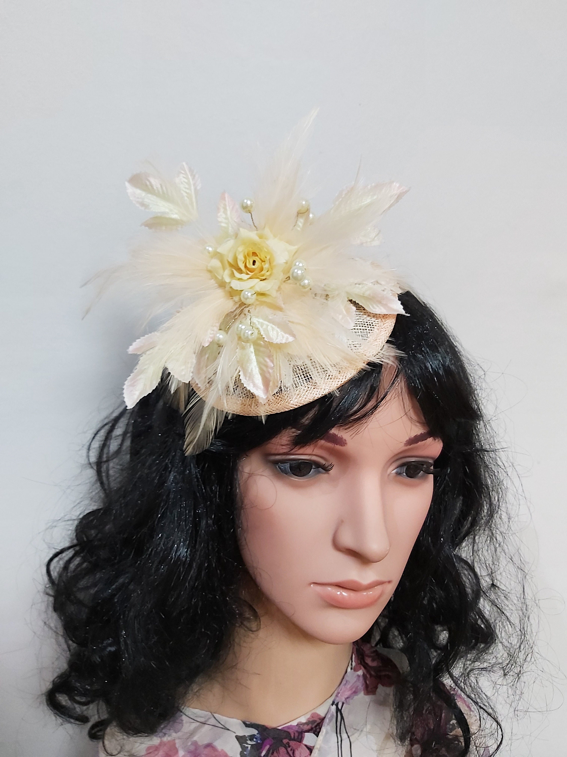 Light Peach Fascinator - Etsy