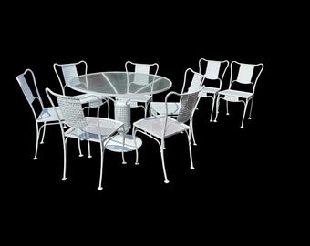 Powder Coated Vintage cast aluminum Lattice Patio Set