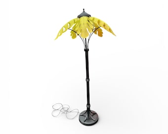 Vintage Palm Tree floor Lamp with coconut shaped  light covers indoor /Outdoor