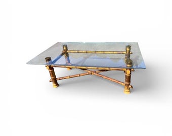 Beautiful vintage faux bamboo coffee table
