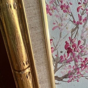 Two beautiful hand painted Asian themed paintings in faux bamboo frames image 3