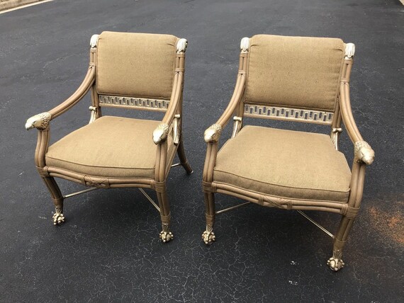 Pair Of 2 Ferguson Copeland Napoleonic Arm Chairs Eagles And Pair Of 2 Ferguson Copeland Napoleonic, Ferguson Copeland Furniture