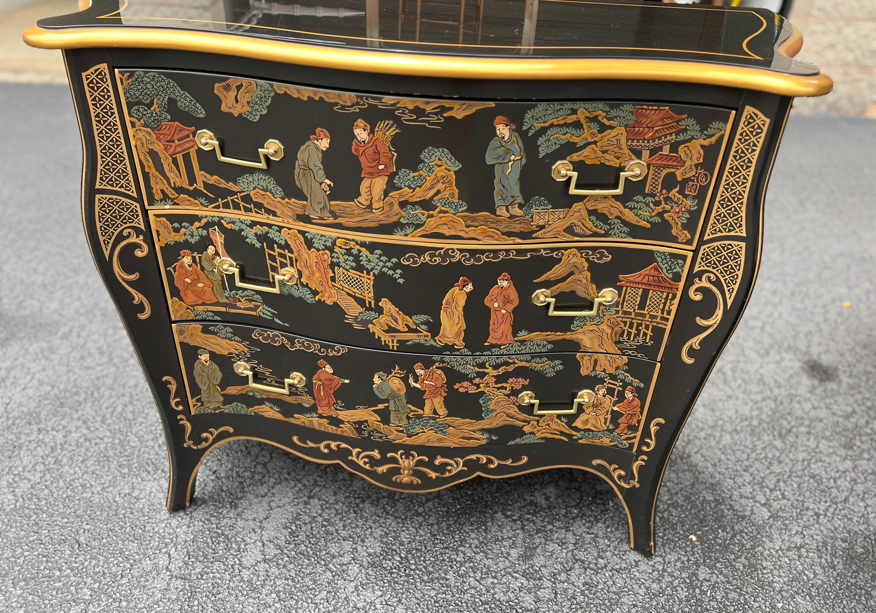 Vintage Drexel Et Cetera Chinoiserie Dresser - Etsy