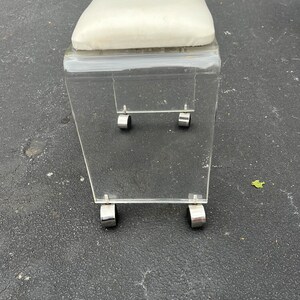 Vintage lucite vanity stool / bench image 7