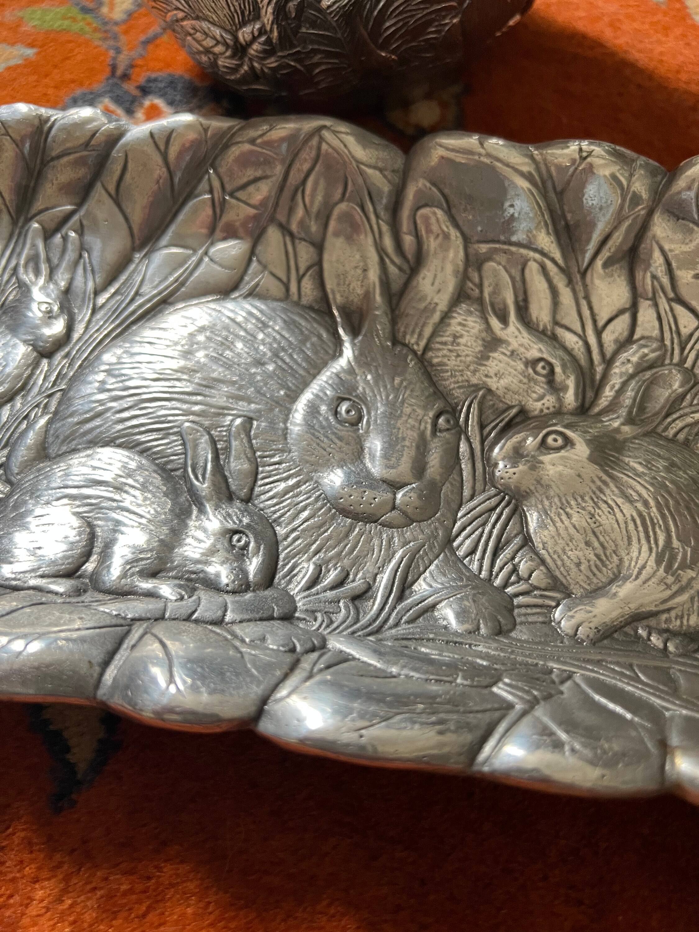 Vintage Arthur Court Rabbit Tray and Matching Pitcher - Etsy