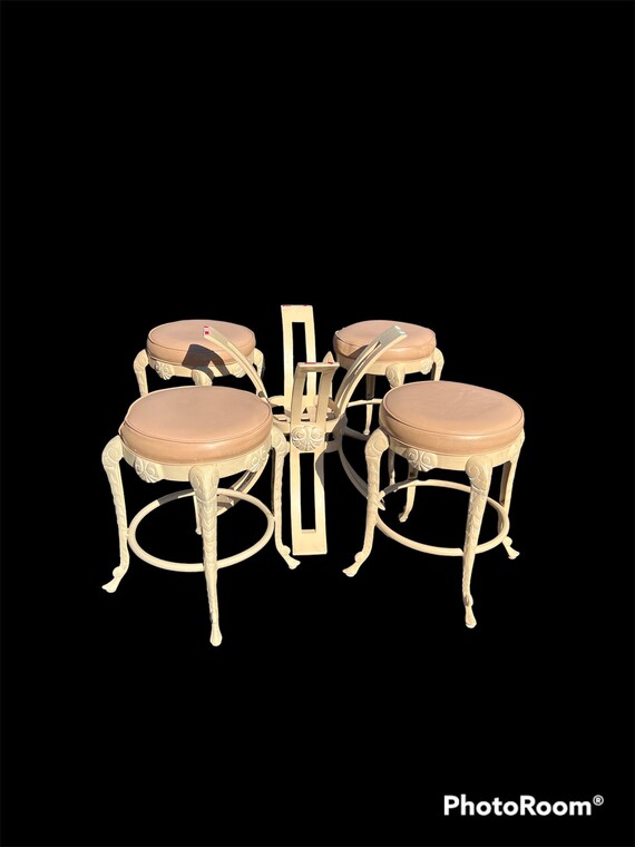 Great Set of Four Vintage Brown Jordan Style Grotto Shell Etsy