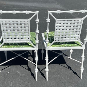 Beautiful pair of vintage Phyllis Morris faux bamboo chairs image 5