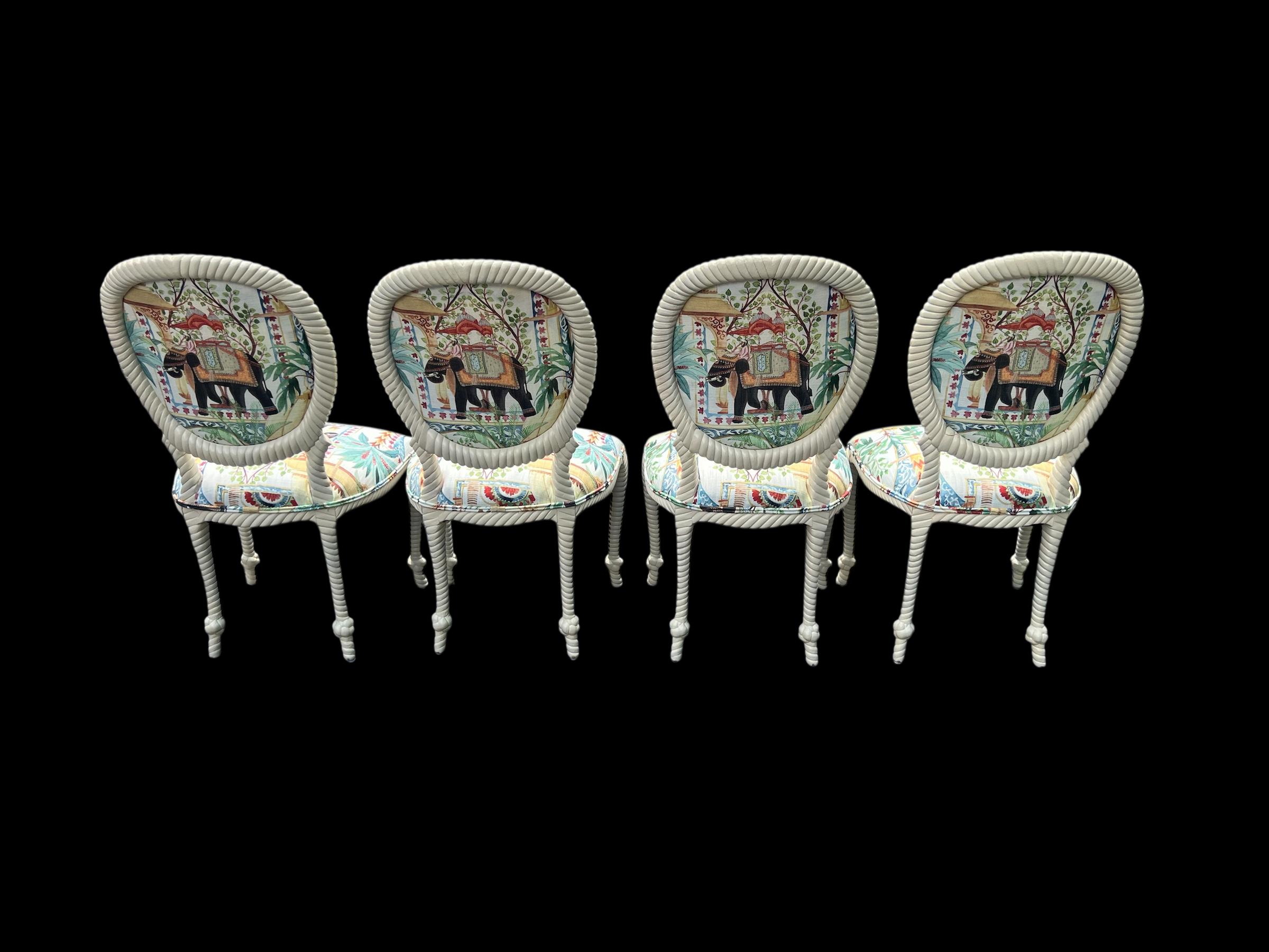 Four - Twisted Rope - Nautical Rope - Knot Chairs - Etsy