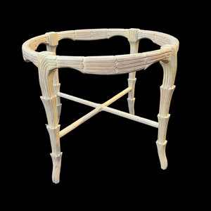 Pretty vintage faux bois dining table with glass top in the style of Serge Roche. RESERVED