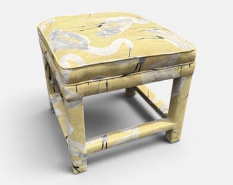 Beautifully reimagined vintage parson style ottoman