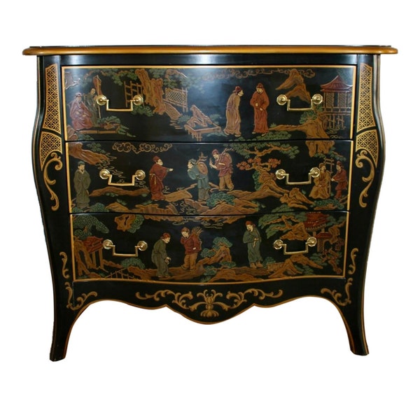 Vintage Drexel Et Cetera chinoiserie dresser