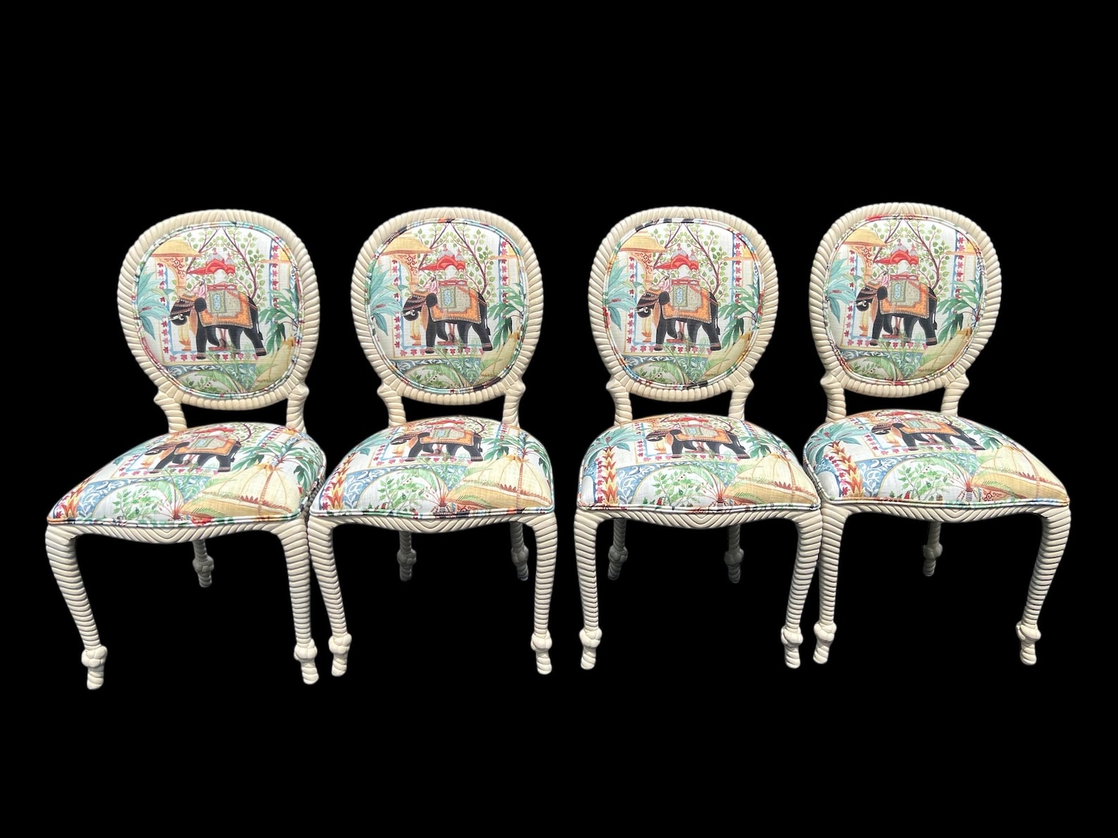 Four - Twisted Rope - Nautical Rope - Knot Chairs - Etsy