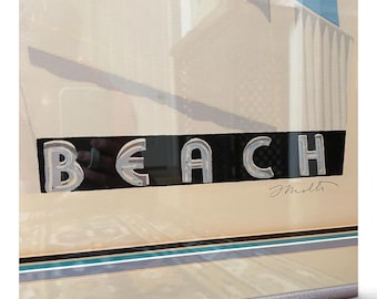 Vintage Linda Molto serigraph - “The Beach”