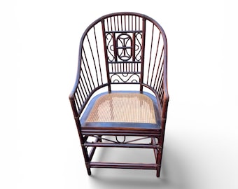 Vintage Bamboo Brighton Style Chair with Cane Seat