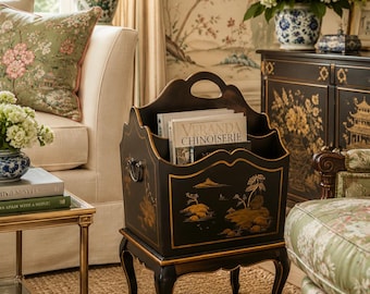 Vintage chinoisierie magazine / record holder