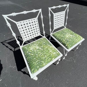 Beautiful pair of vintage Phyllis Morris faux bamboo chairs image 2