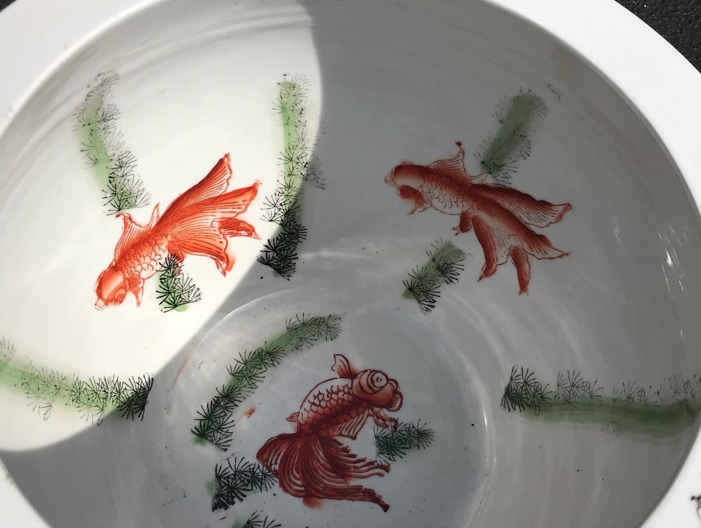 Pair Beautiful vintage Chinese decorated fish bowls Etsy