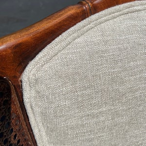 Beautiful faux bamboo cane side wing chair Ethan Allen image 3