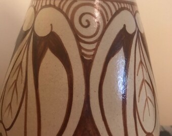 Pretty vintage hand made painted vase - Arabic?