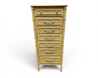 Vintage faux bamboo lingerie chest - all original